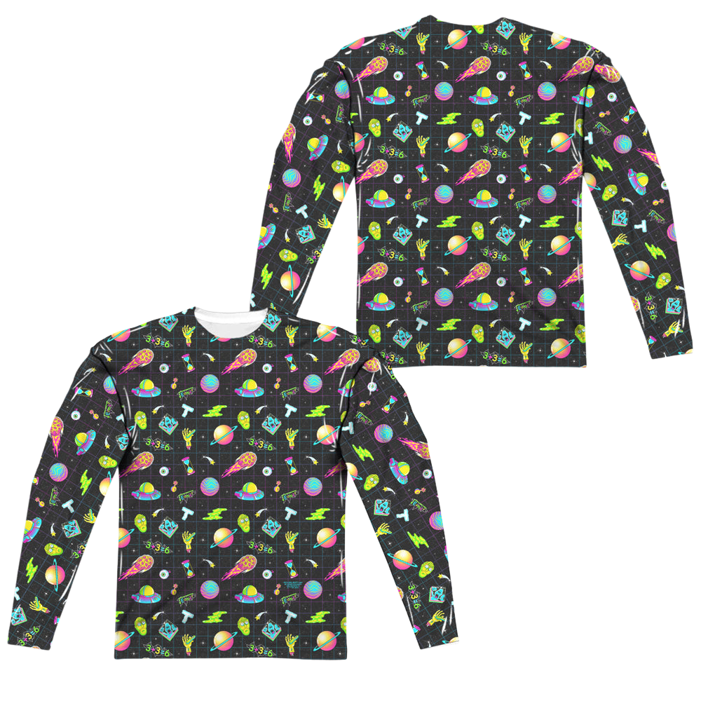 Rick and Morty Opening Icons - Men's All-Over Print Long Sleeve Men's All-Over Print Long Sleeve Rick and Morty   
