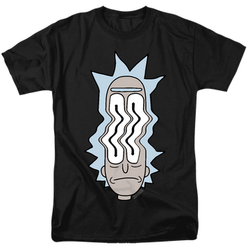 Black men's regular fit t-shirt with Rick and Morty Rick Waves graphic
