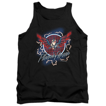Black men's tank with Rick and Morty Phoenix Person graphic