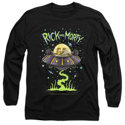Rick and Morty Drunk Rick Ship - Men's Long Sleeve T-Shirt Men's Long Sleeve T-Shirt Rick and Morty   