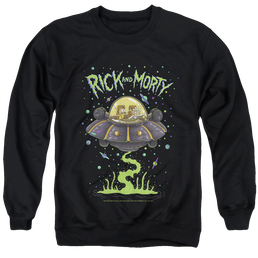 Rick and Morty Drunk Rick Ship - Men's Crewneck Sweatshirt Men's Crewneck Sweatshirt Rick and Morty   