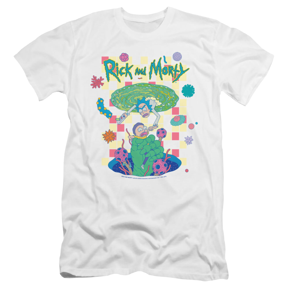 Rick and Morty Falling Portals - Men's Premium Slim Fit T-Shirt Men's Premium Slim Fit T-Shirt Rick and Morty   