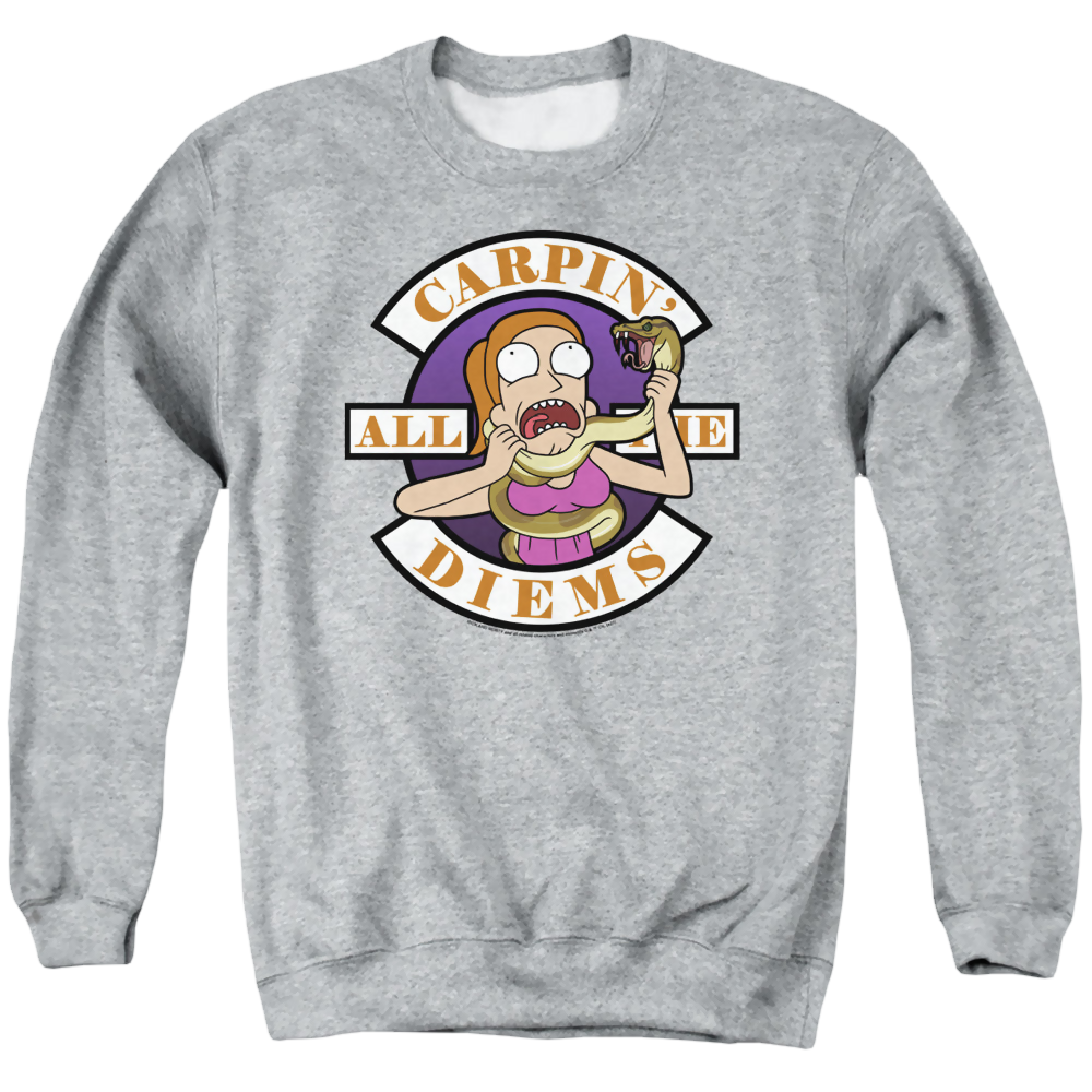 Rick and Morty Carp En All Them Diems - Men's Crewneck Sweatshirt Men's Crewneck Sweatshirt Rick and Morty   