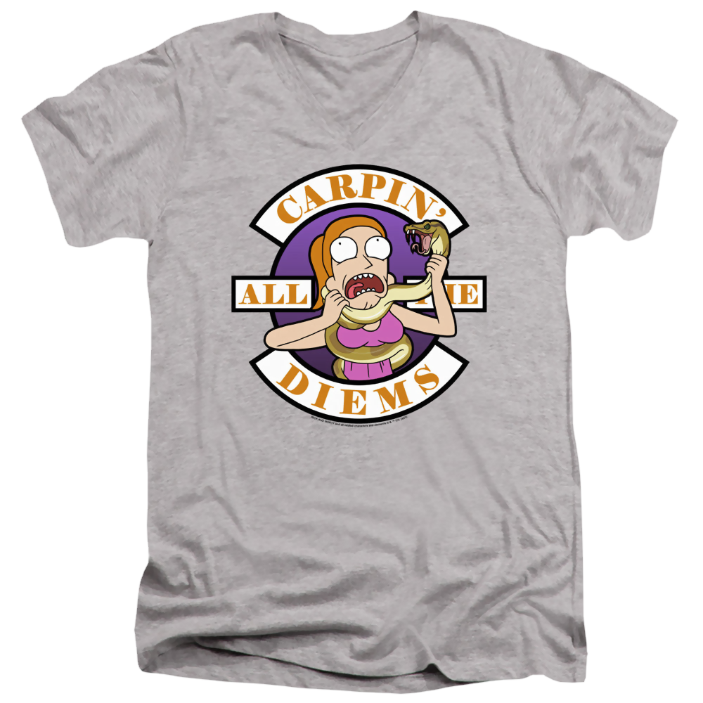 Rick and Morty Carp En All Them Diems - Men's V-Neck T-Shirt Men's V-Neck T-Shirt Rick and Morty   