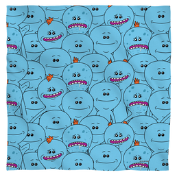 Rick and Morty Meeseeks Crowd - Bandana Bandanas Rick and Morty   