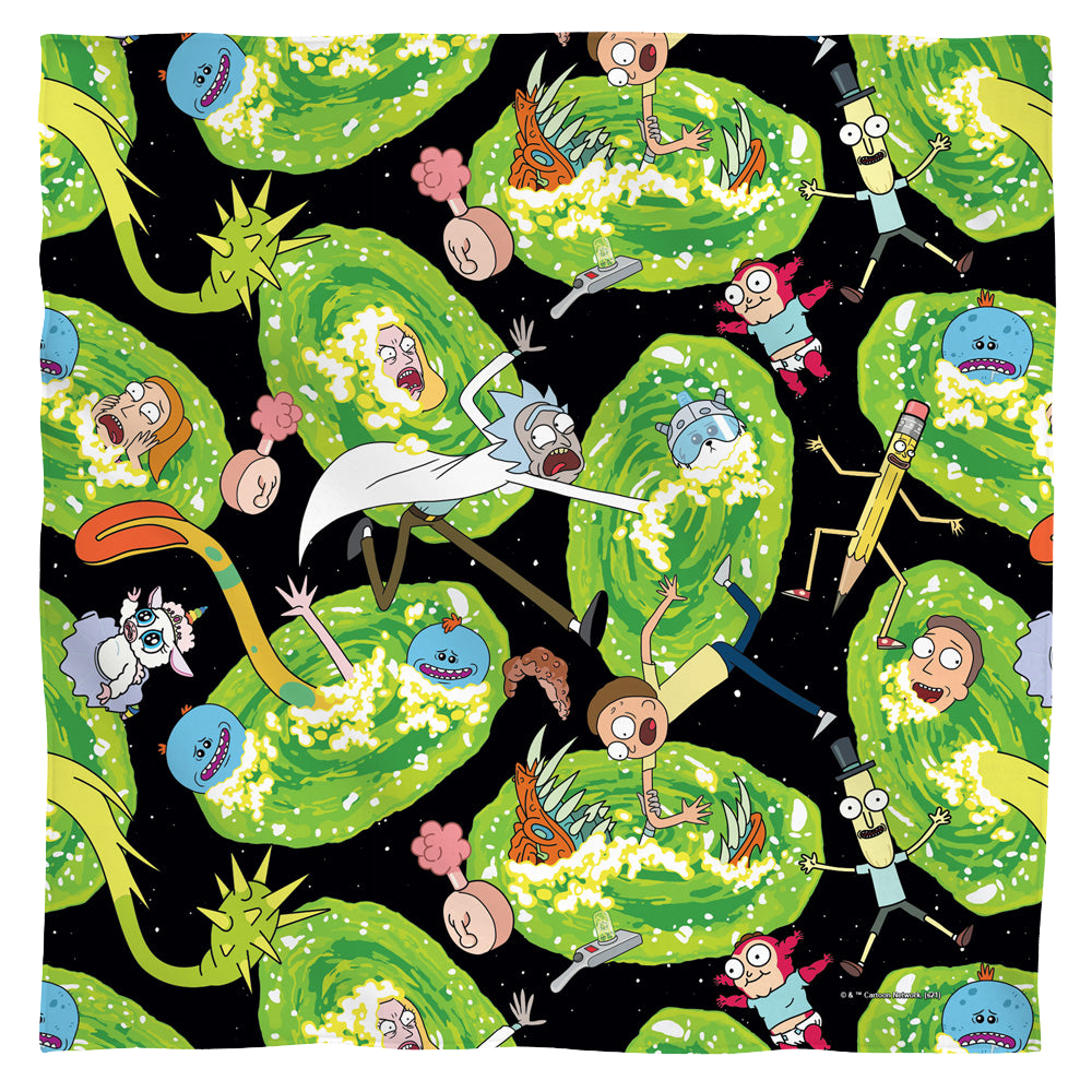 Rick and Morty Portal Mayhem - Bandana Bandanas Rick and Morty   