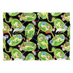 Rick and Morty Portal Mayhem - Pillow Case Pillow Cases Rick and Morty   