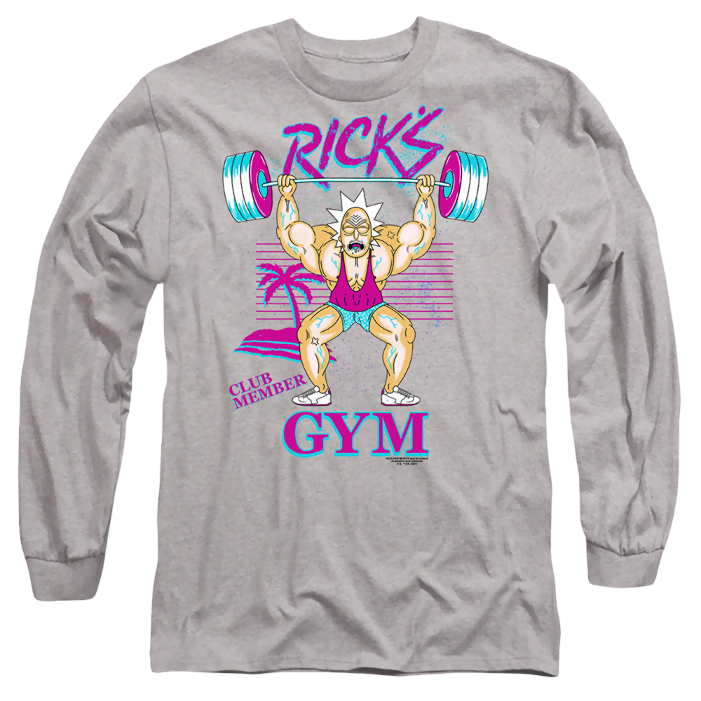 Rick and Morty Ricks Gym - Men's Long Sleeve T-Shirt Men's Long Sleeve T-Shirt Rick and Morty   