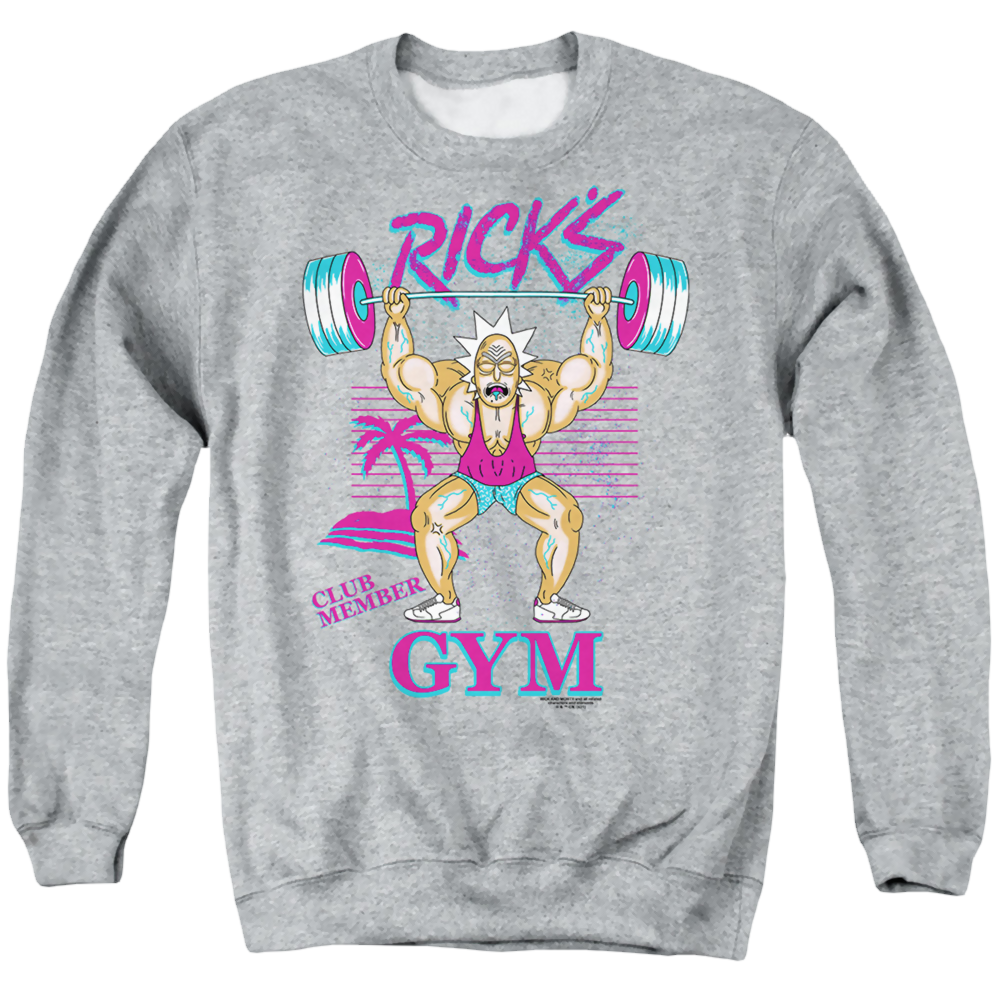 Rick and Morty Ricks Gym - Men's Crewneck Sweatshirt Men's Crewneck Sweatshirt Rick and Morty   