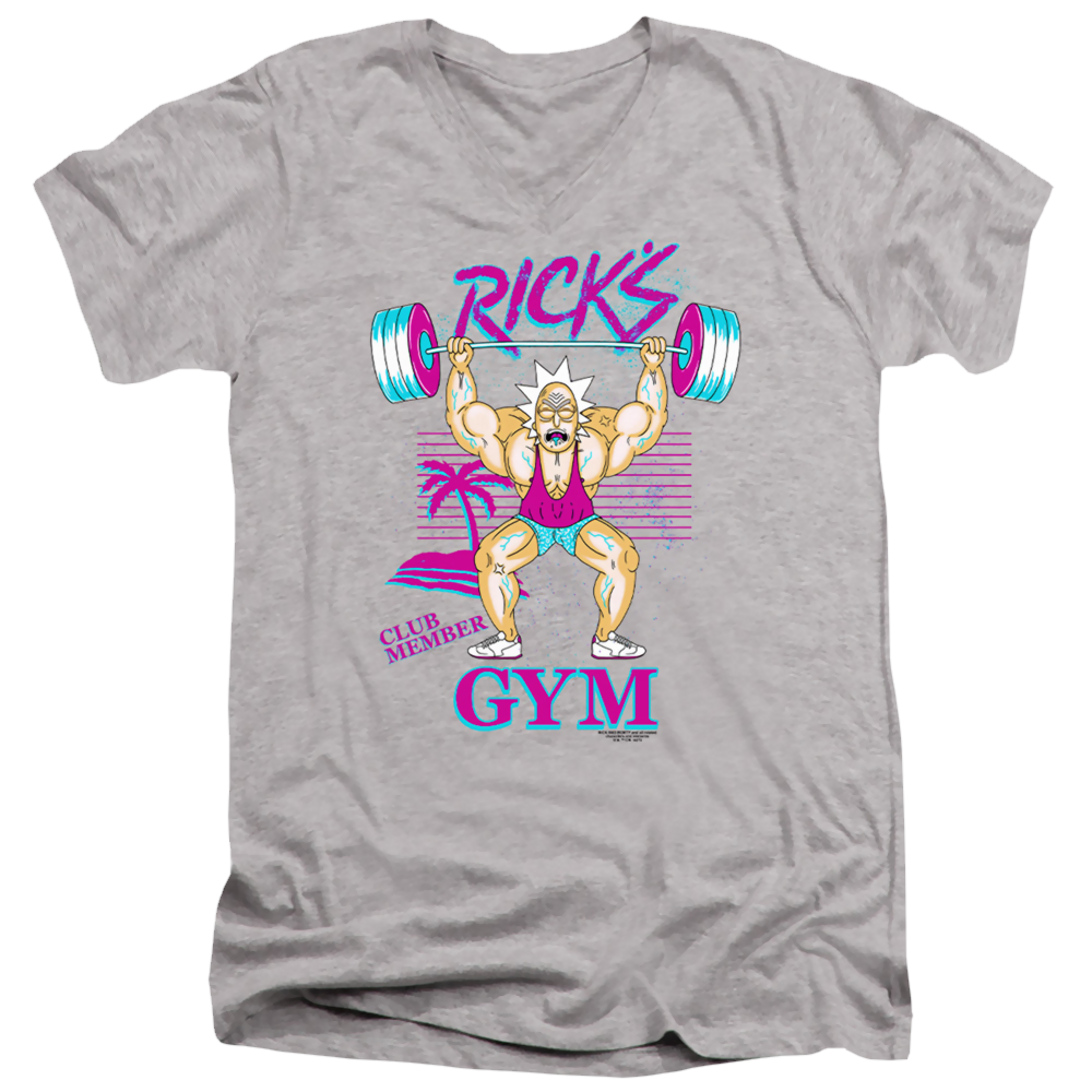 Rick and Morty Ricks Gym - Men's V-Neck T-Shirt Men's V-Neck T-Shirt Rick and Morty   