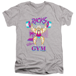 Rick and Morty Ricks Gym - Men's V-Neck T-Shirt Men's V-Neck T-Shirt Rick and Morty   