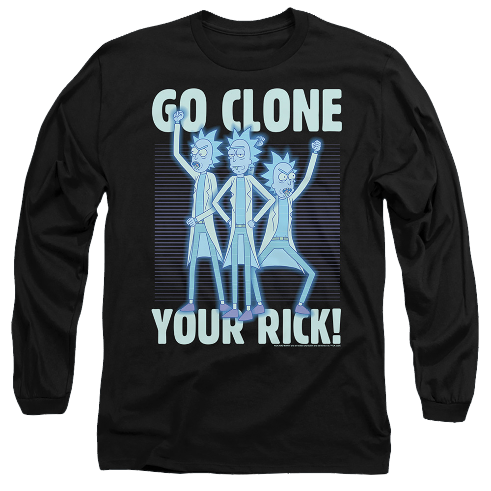 Rick and Morty Go Clone Your Rick - Men's Long Sleeve T-Shirt Men's Long Sleeve T-Shirt Rick and Morty   