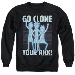 Rick and Morty Go Clone Your Rick - Men's Crewneck Sweatshirt Men's Crewneck Sweatshirt Rick and Morty   