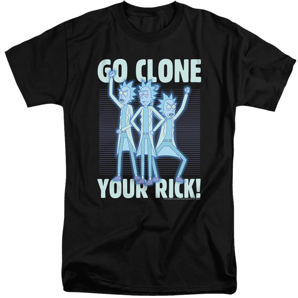 Rick and Morty Go Clone Your Rick - Men's Tall Fit T-Shirt Men's Tall Fit T-Shirt Rick and Morty   