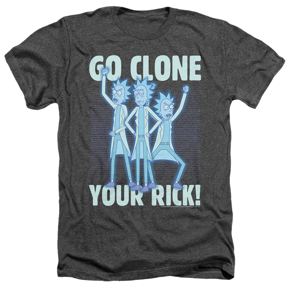 Rick and Morty Go Clone Your Rick - Men's Heather T-Shirt Men's Heather T-Shirt Rick and Morty   