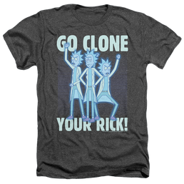 Rick and Morty Go Clone Your Rick - Men's Heather T-Shirt Men's Heather T-Shirt Rick and Morty   