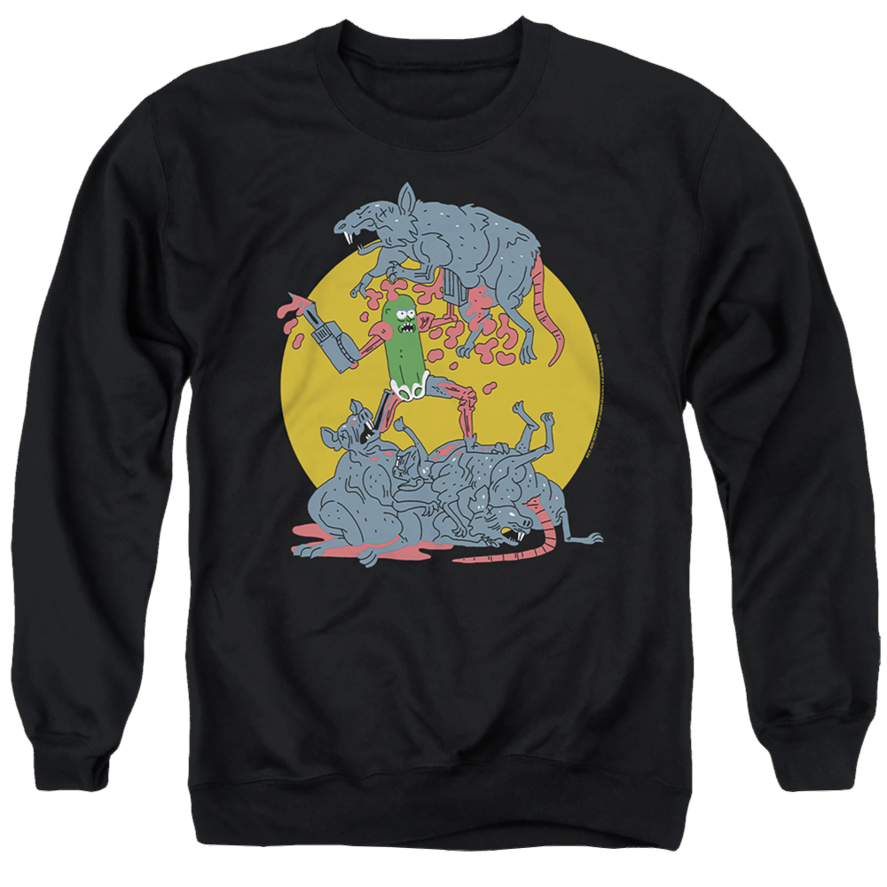 Rick and Morty The Adventures Of Pickle Rick - Men's Crewneck Sweatshirt Men's Crewneck Sweatshirt Rick and Morty   