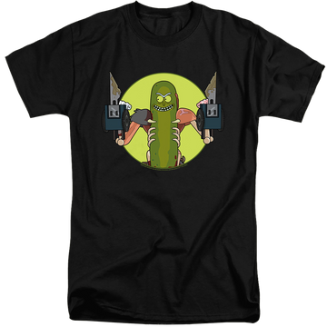 Black men's tall fit t-shirt with Rick and Morty I Love Myself graphic