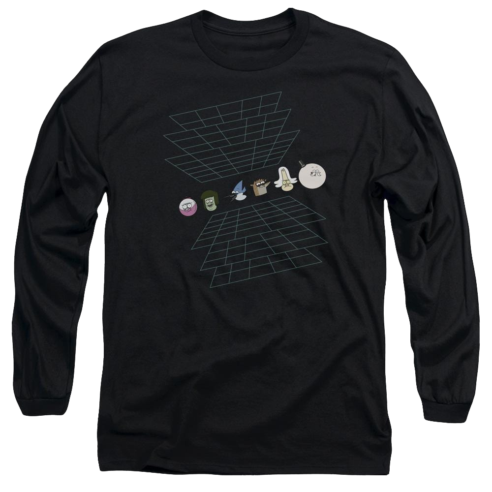 Regular Show Regular Grid Men's Long Sleeve T-Shirt Men's Long Sleeve T-Shirt The Regular Show   