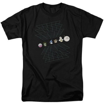 Black men's regular fit t-shirt with Regular Show Regular Grid graphic