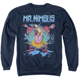 Rick and Morty Mr. Nimbus Design - Men's Crewneck Sweatshirt Men's Crewneck Sweatshirt Rick and Morty   