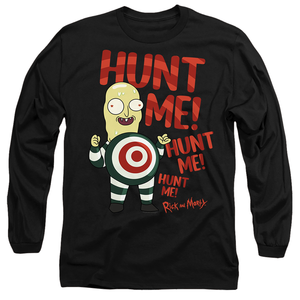 Rick and Morty Hunt Me - Men's Long Sleeve T-Shirt Men's Long Sleeve T-Shirt Rick and Morty   