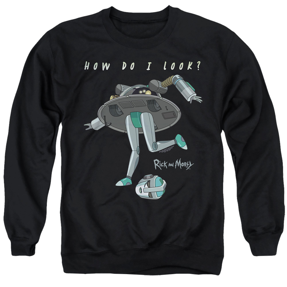 Rick and Morty How Do I Look? - Men's Crewneck Sweatshirt Men's Crewneck Sweatshirt Rick and Morty   