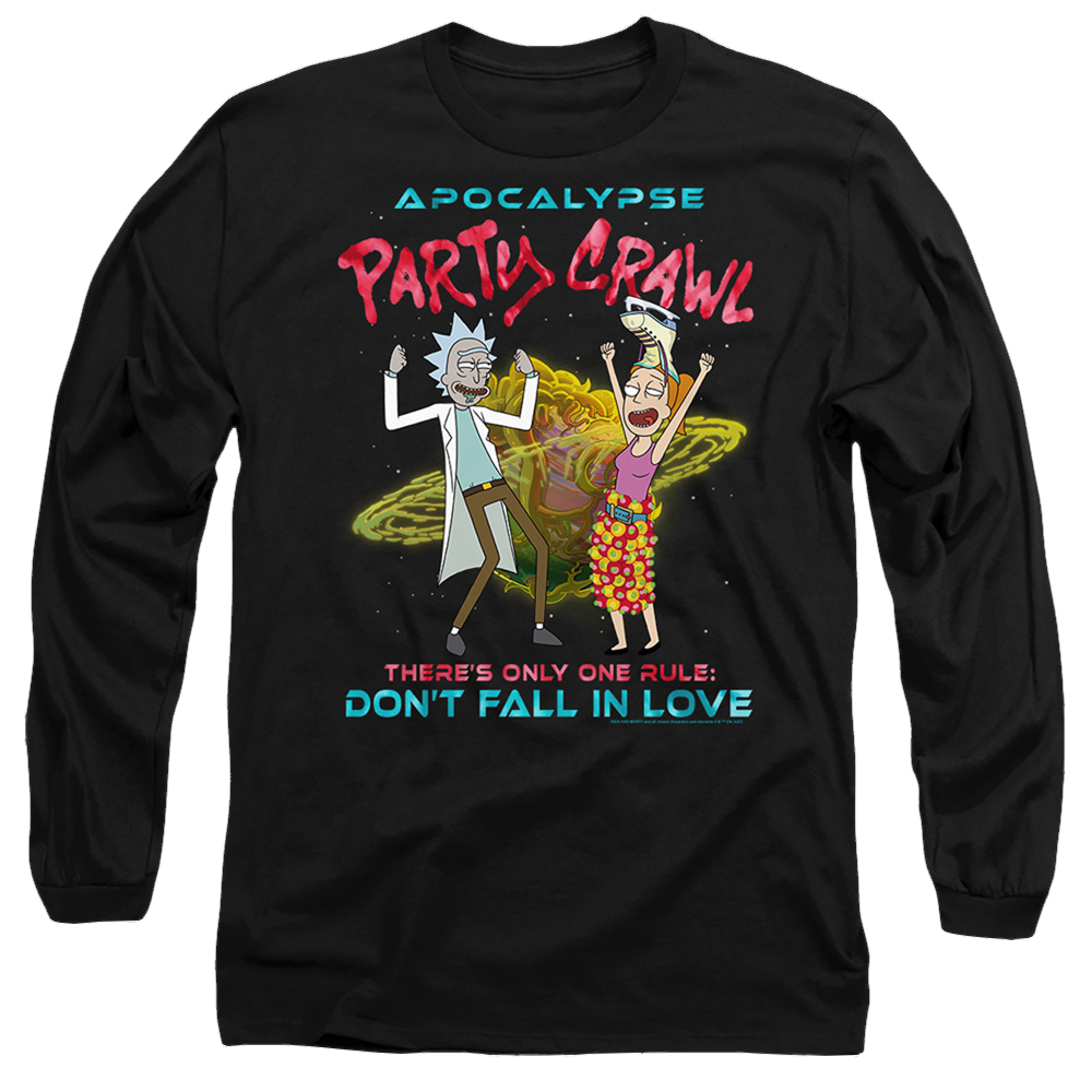 Rick and Morty Apocalypse Party Crawl - Men's Long Sleeve T-Shirt Men's Long Sleeve T-Shirt Rick and Morty   