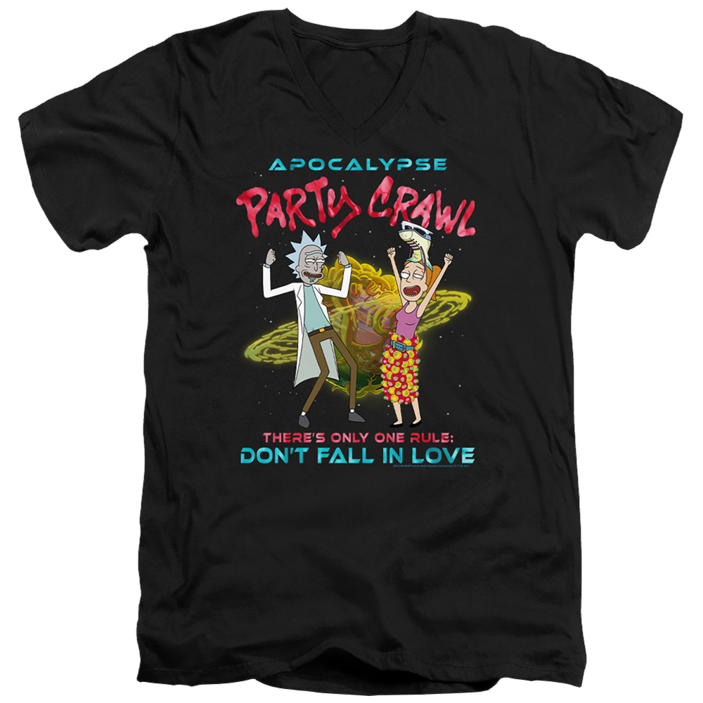 Rick and Morty Apocalypse Party Crawl - Men's V-Neck T-Shirt Men's V-Neck T-Shirt Rick and Morty   