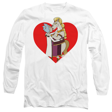Rick and Morty Rick And Horse Kiss - Men's Long Sleeve T-Shirt Men's Long Sleeve T-Shirt Rick and Morty   