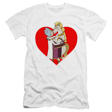 Rick and Morty Rick And Horse Kiss - Men's Premium Slim Fit T-Shirt Men's Premium Slim Fit T-Shirt Rick and Morty   