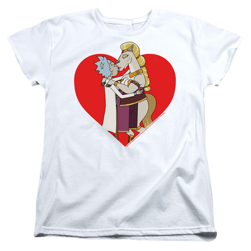 Rick and Morty Rick And Horse Kiss - Women's T-Shirt Women's T-Shirt Rick and Morty   