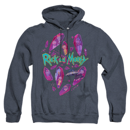 Rick and Morty Death Crystal Futures - Heather Pullover Hoodie Heather Pullover Hoodie Rick and Morty   