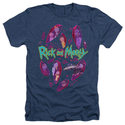 Rick and Morty Death Crystal Futures - Men's Heather T-Shirt Men's Heather T-Shirt Rick and Morty   