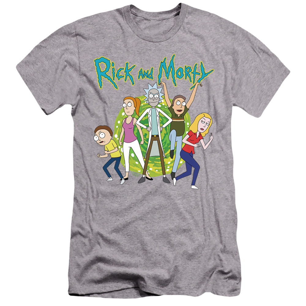 Rick and Morty Family Fights Together - Men's Premium Slim Fit T-Shirt Men's Premium Slim Fit T-Shirt Rick and Morty   