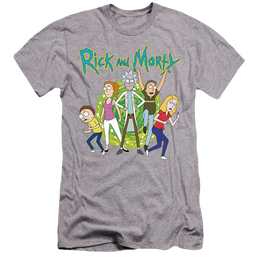 Rick and Morty Family Fights Together - Men's Premium Slim Fit T-Shirt Men's Premium Slim Fit T-Shirt Rick and Morty   