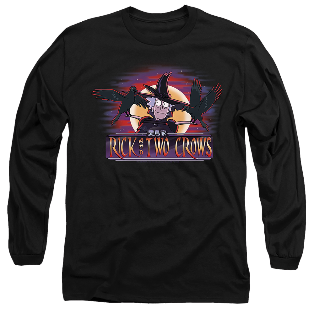 Rick and Morty Rick And Two Crows - Men's Long Sleeve T-Shirt Men's Long Sleeve T-Shirt Rick and Morty   
