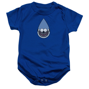 Royal baby bodysuit with The Regular Show Mordecai graphic