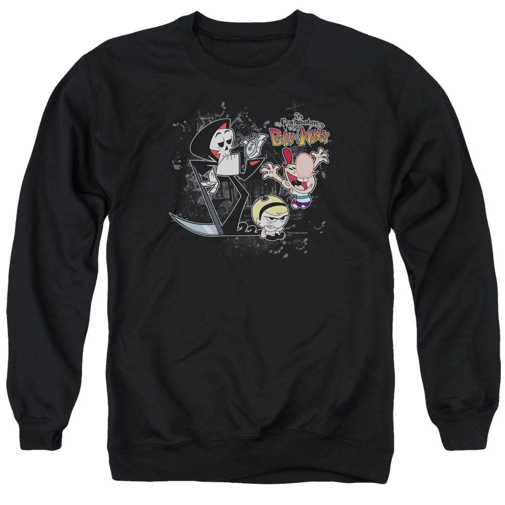 Grim Adventures of Billy & Mandy, The Splatter Cast - Men's Crewneck Sweatshirt Men's Crewneck Sweatshirt The Grim Adventures of Billy & Mandy   