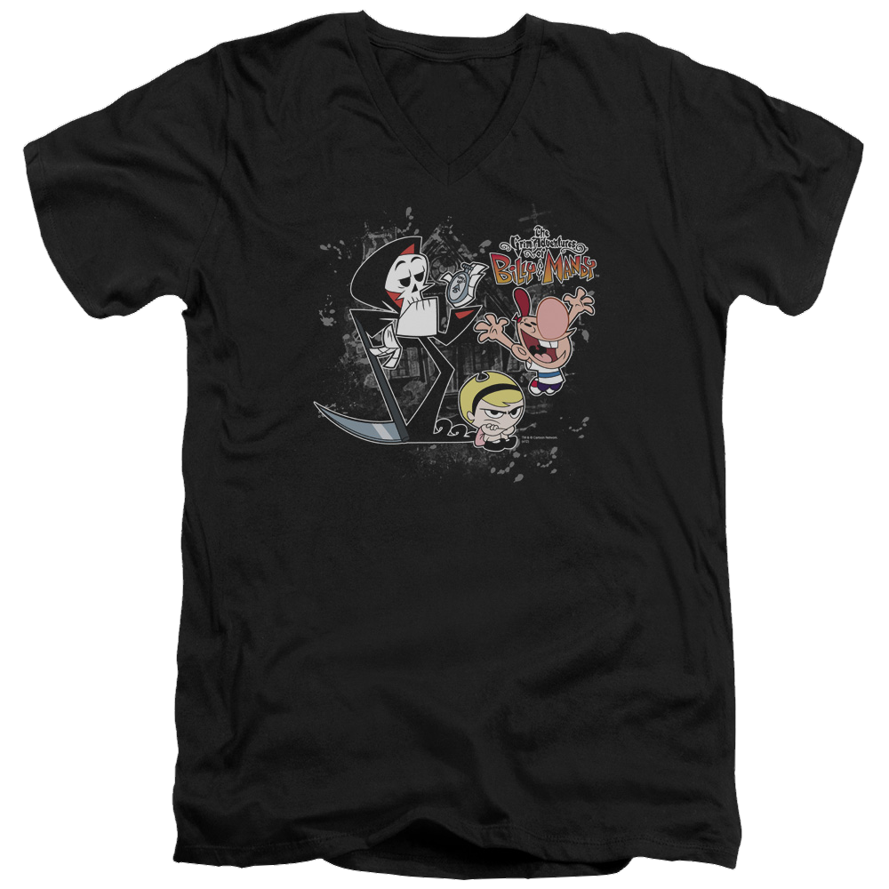 Grim Adventures of Billy & Mandy, The Splatter Cast - Men's V-Neck T-Shirt Men's V-Neck T-Shirt The Grim Adventures of Billy & Mandy   