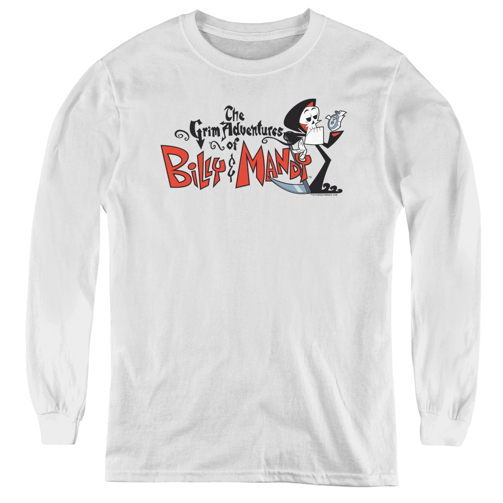 Grim Adventures of Billy & Mandy, The Logo - Youth Long Sleeve T-Shirt Youth Long Sleeve T-Shirt The Grim Adventures of Billy & Mandy   