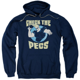 Johnny Bravo Check The Pects Pullover Hoodie Pullover Hoodie Johnny Bravo   