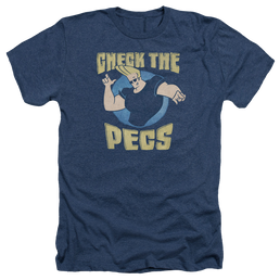 Johnny Bravo Check The Pects Men's Heather T-Shirt Men's Heather T-Shirt Johnny Bravo   