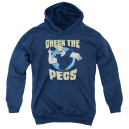 Johnny Bravo Check The Pects - Youth Hoodie Youth Hoodie (Ages 8-12) Johnny Bravo   