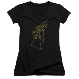 Johnny Bravo Bravo Hair Juniors V-Neck T-Shirt Juniors V-Neck T-Shirt Johnny Bravo   
