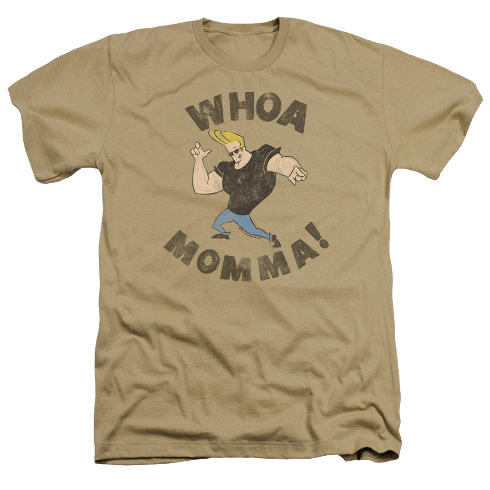 Johnny Bravo Whoa Momma Men's Heather T-Shirt Men's Heather T-Shirt Johnny Bravo   