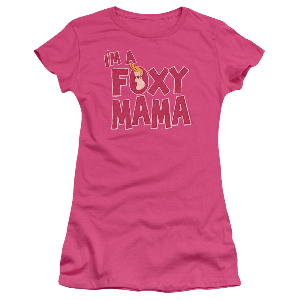 Johnny Bravo Foxy Mama Juniors T-Shirt Juniors T-Shirt Johnny Bravo   