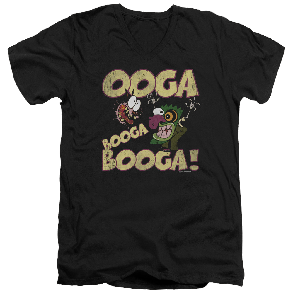 Courage Ooga Booga Booga - Men's V-Neck T-Shirt Men's V-Neck T-Shirt Courage the Cowardly Dog   
