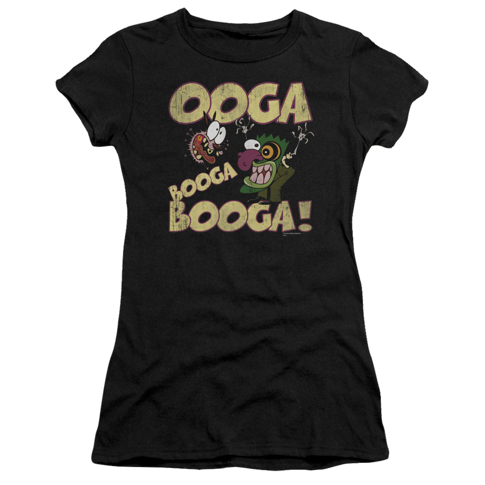 Courage Ooga Booga Booga - Juniors T-Shirt Juniors T-Shirt Courage the Cowardly Dog   