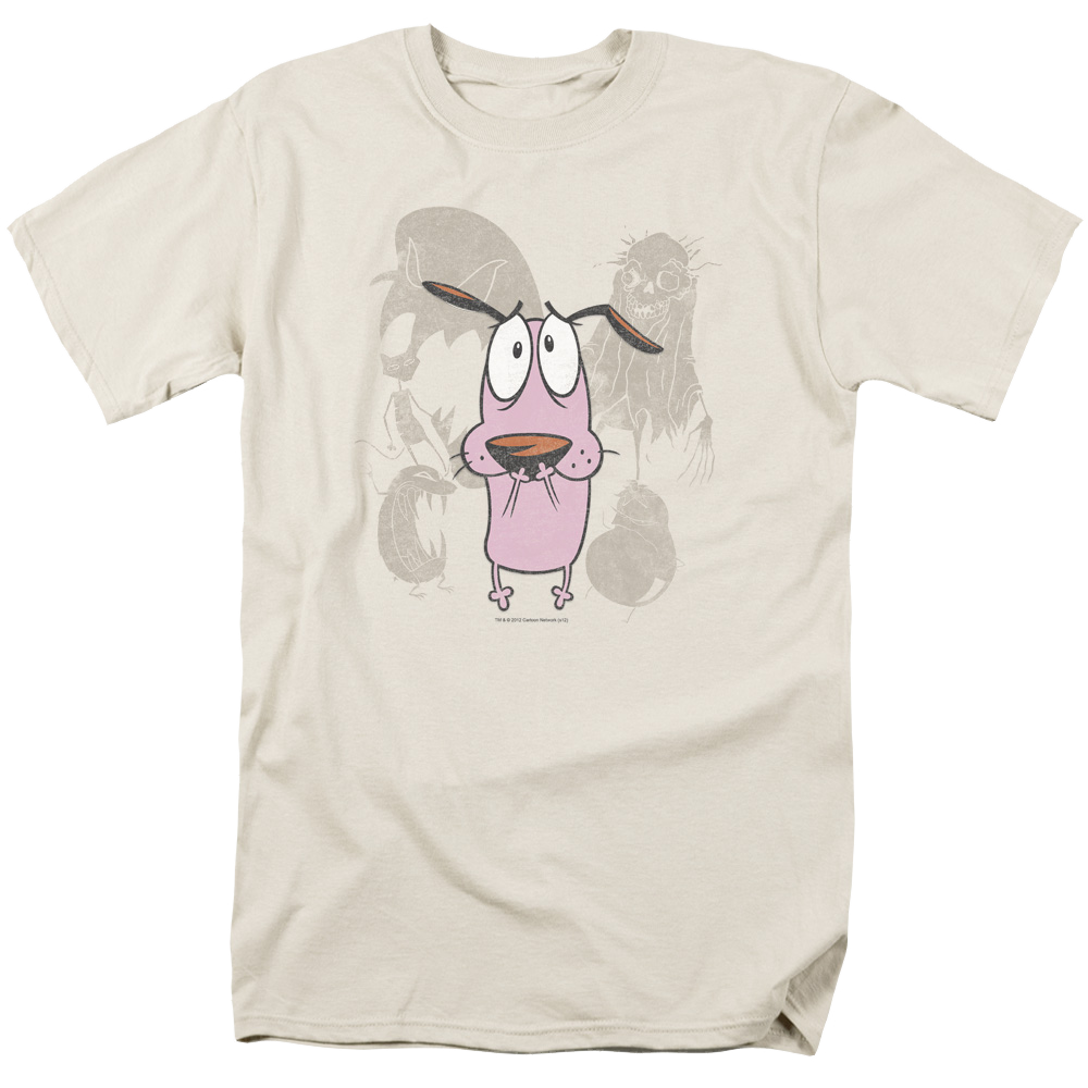 Courage Monsters - Men's Regular Fit T-Shirt Men's Regular Fit T-Shirt Courage the Cowardly Dog   